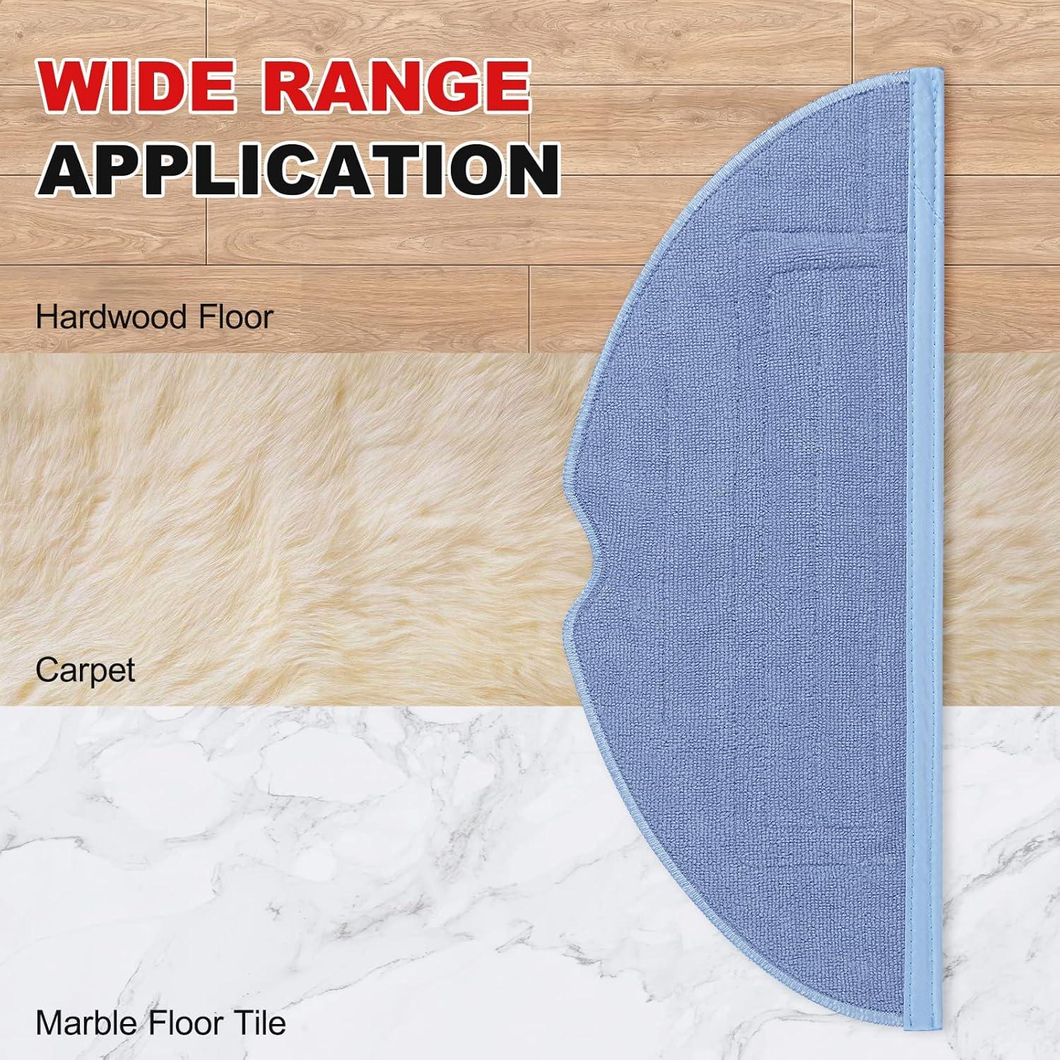 4 Almohadillas de Trapeador Roborock T7S S7 MaxV Reutilizables