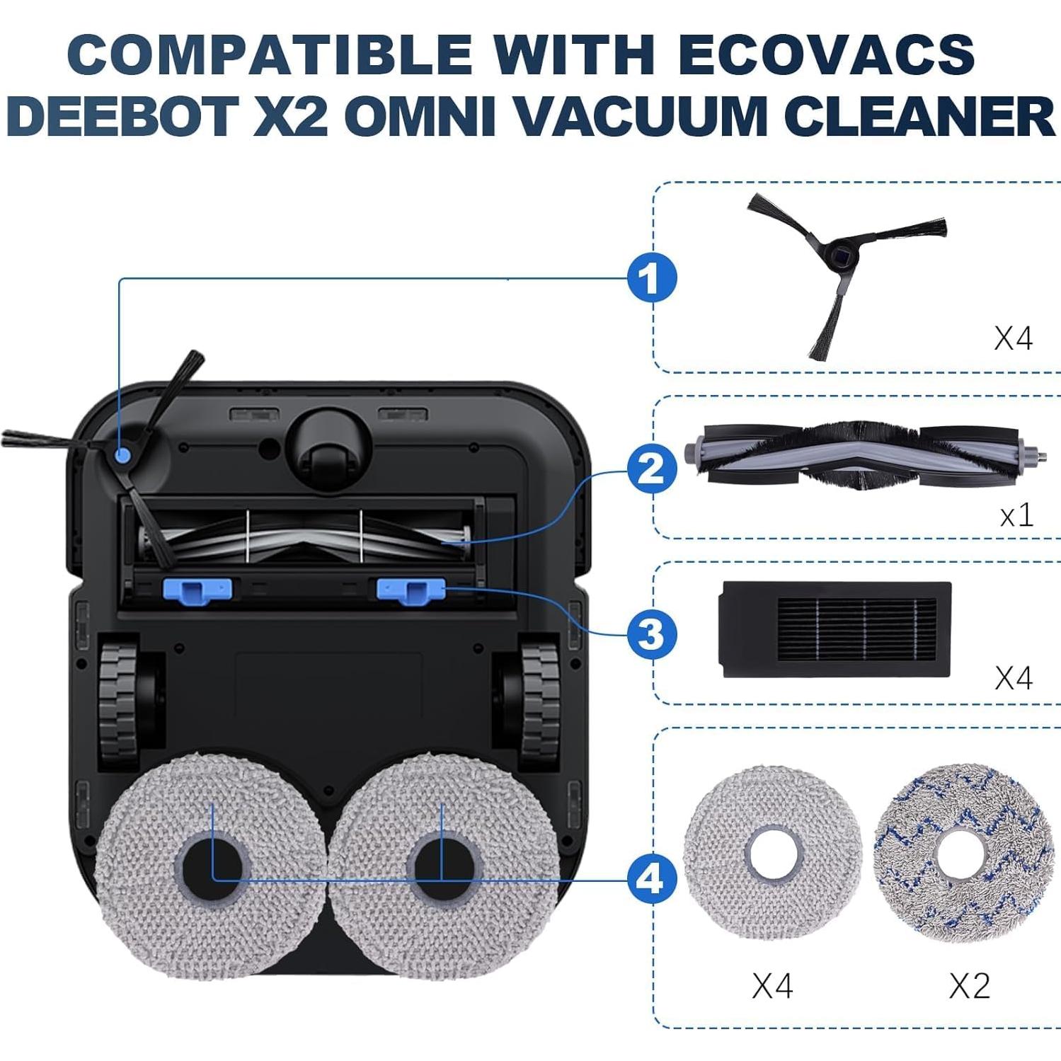Juego de Accesorios para Aspiradoras Robot Ecovacs Deebot X2
