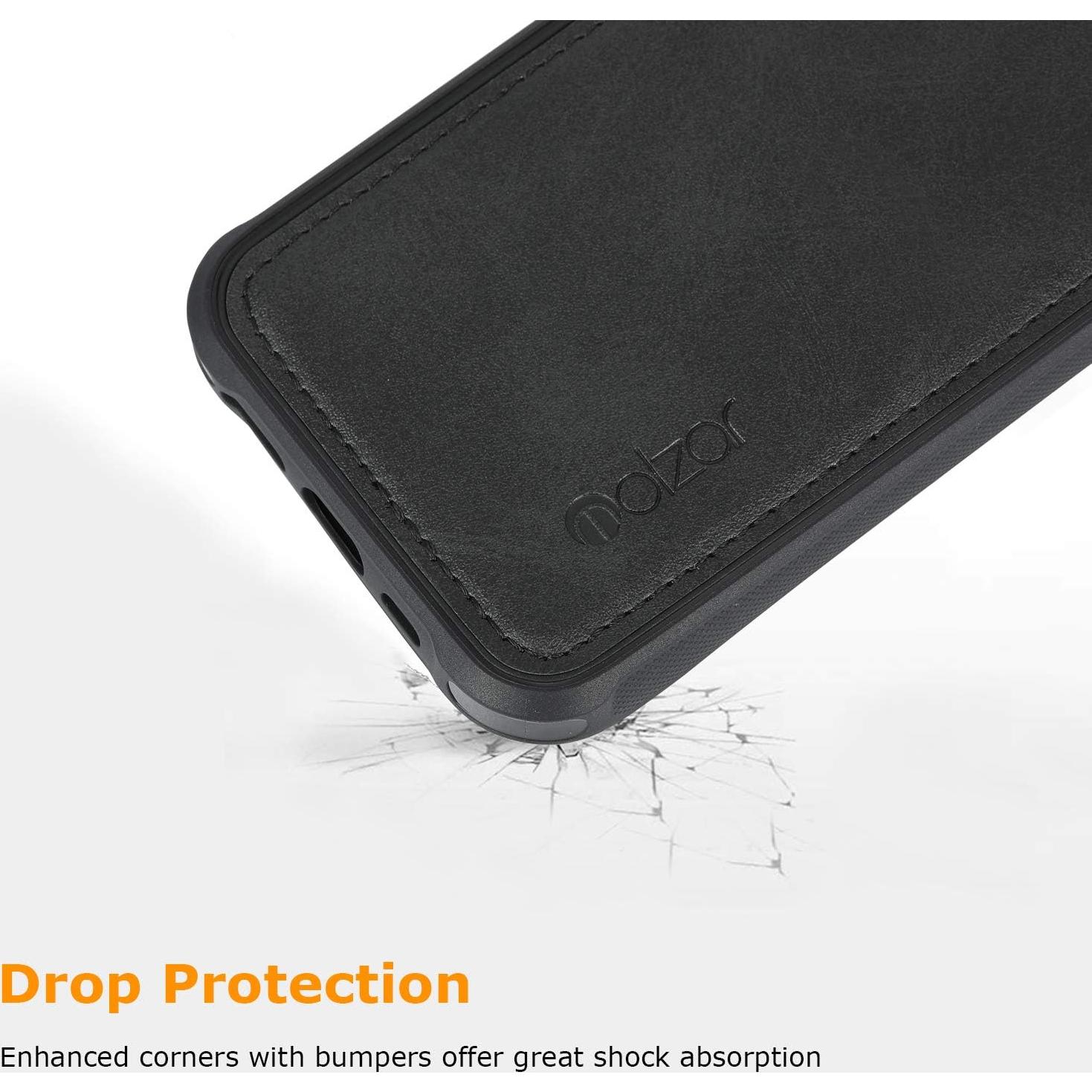 Funda Molzar MAG para iPhone SE 2022/2020/8/7/6s/6, Negra