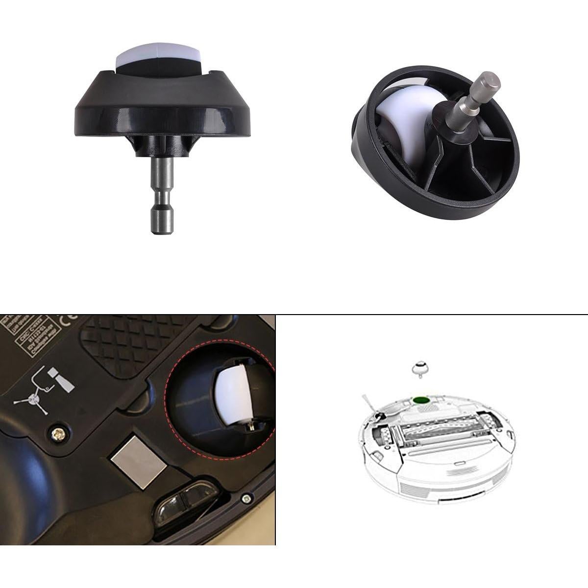 Ruedas Frontales KEEPOW para iRobot Roomba 500-900 Series - 2 Piezas