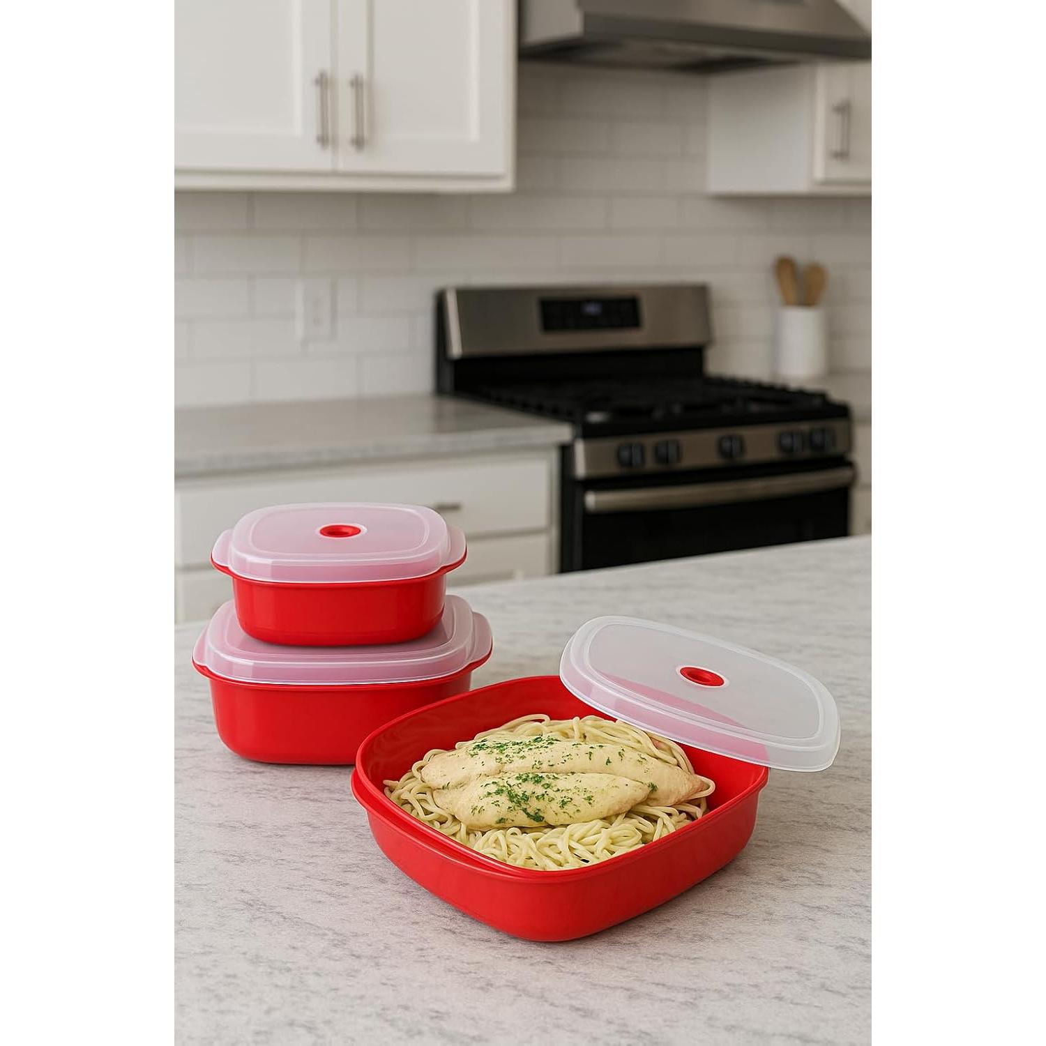 Juego de 3 Contenedores Apilables Reston Lloyd 710ml a 1183ml