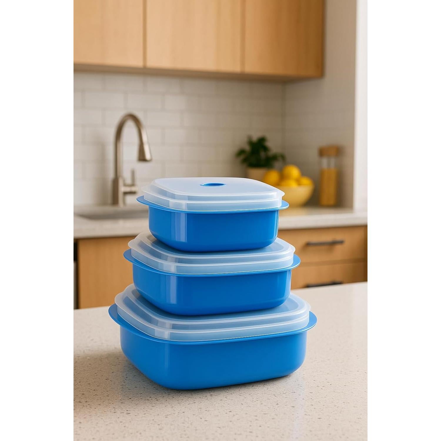 Juego de 3 Contenedores Apilables Reston Lloyd 710ml a 1183ml