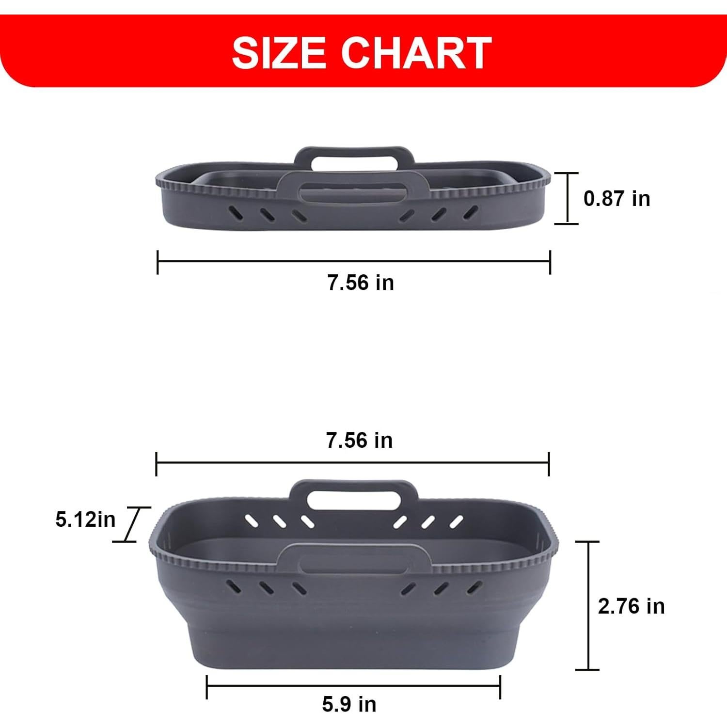 Forros de Silicona Reutilizables MOACC para Freidora de Aire 19.2x13.7cm