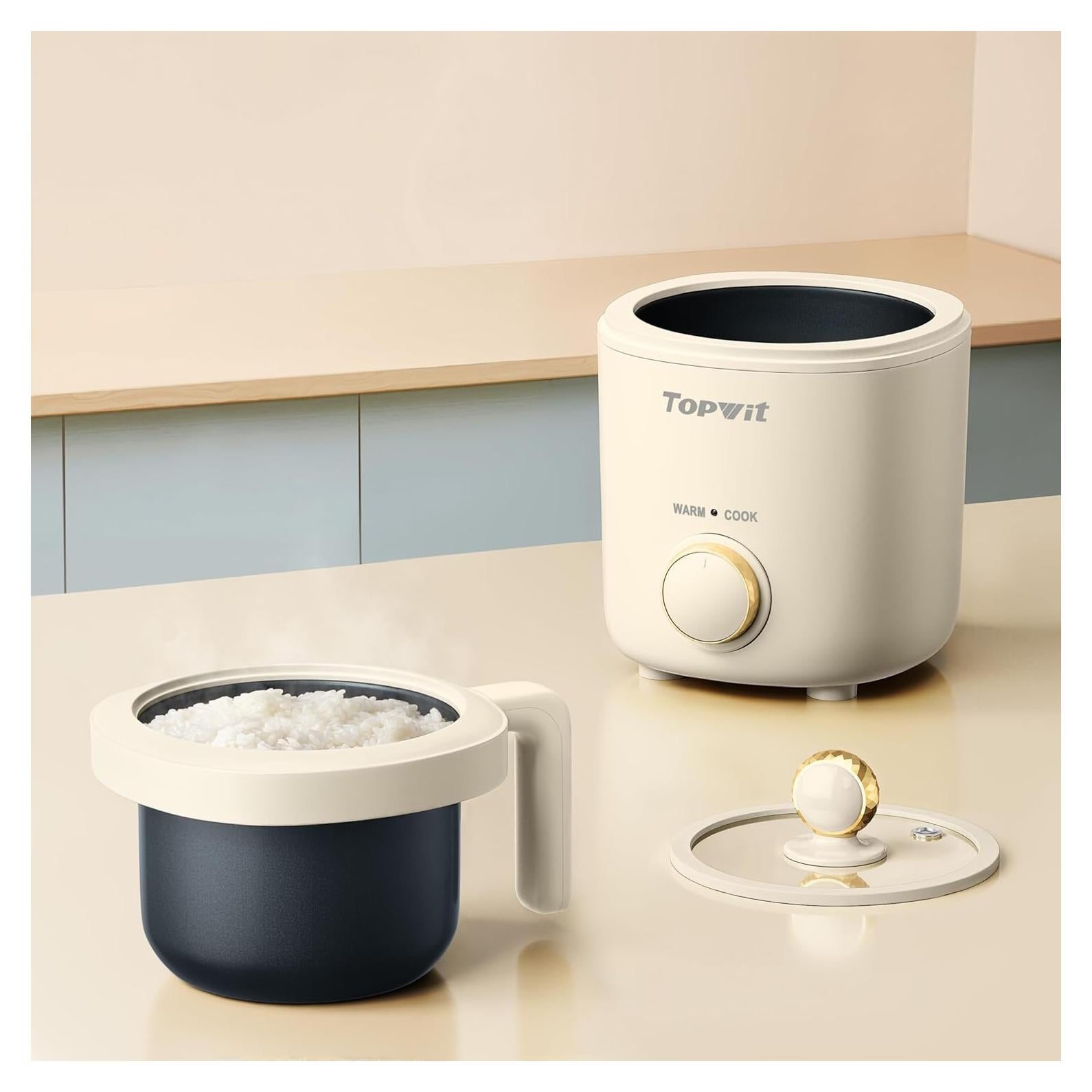 Olla Arrocera TopWit 1.2L Mini 2 Tazas Crudas Beige