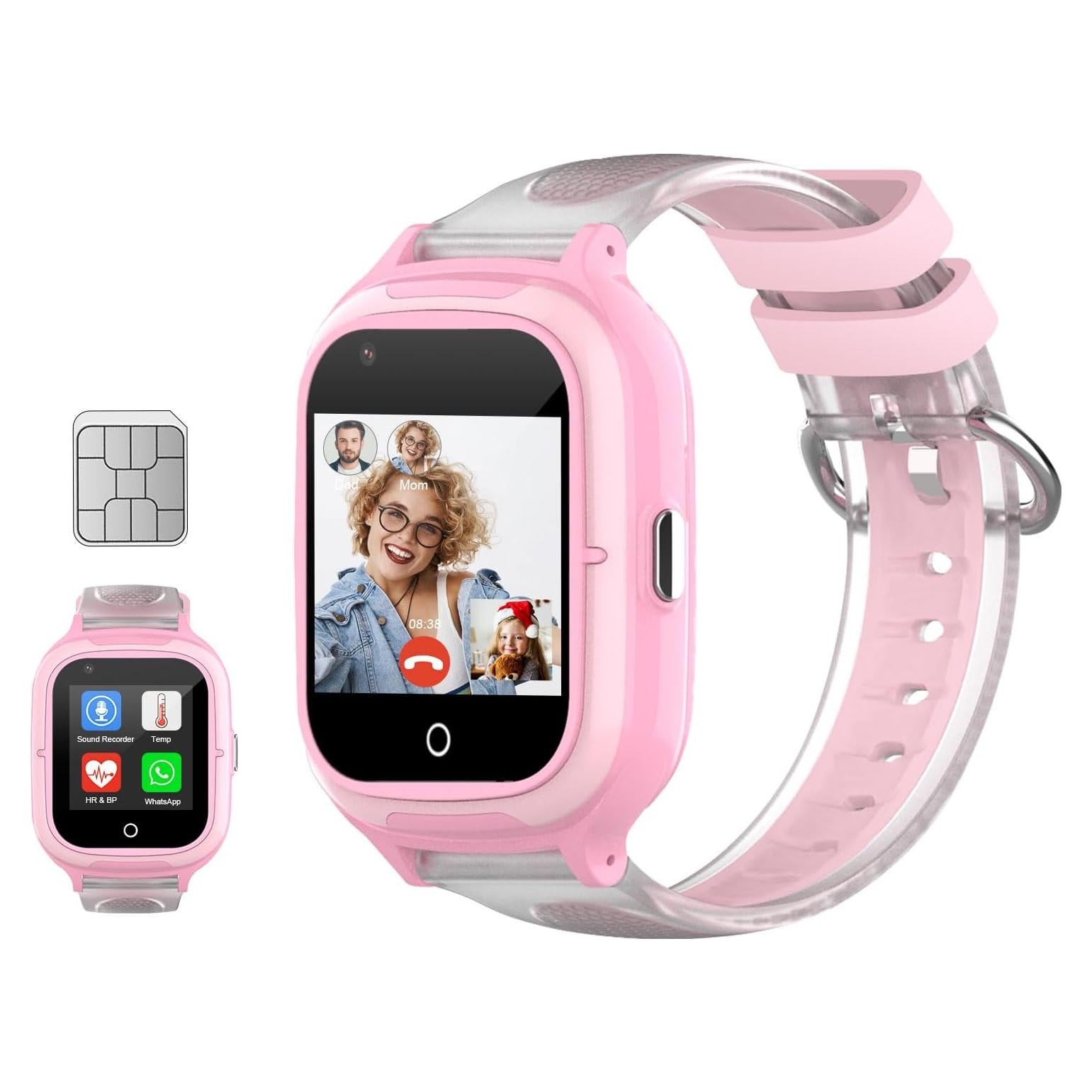 Reloj Inteligente 4G Wonlex KT31T Rosa con GPS y Video