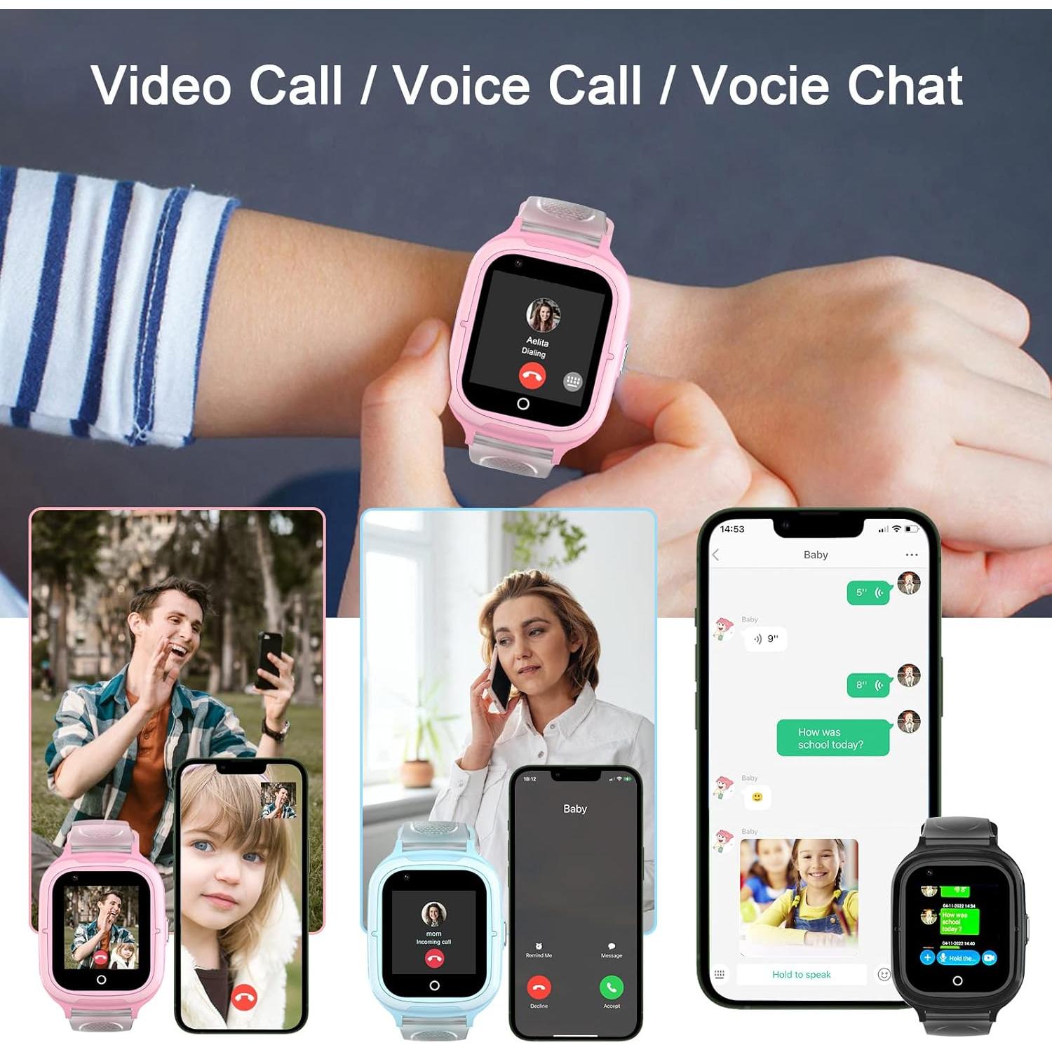 Reloj Inteligente 4G Wonlex KT31T Rosa con GPS y Video