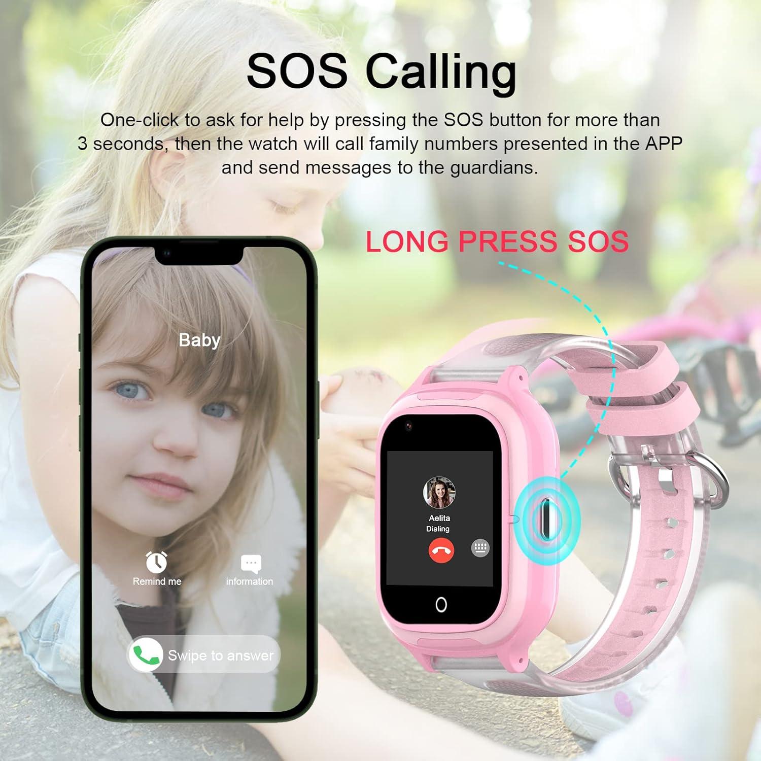 Reloj Inteligente 4G Wonlex KT31T Rosa con GPS y Video