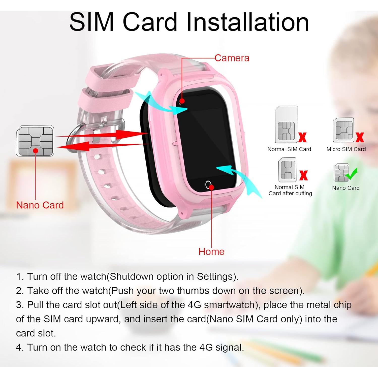 Reloj Inteligente 4G Wonlex KT31T Rosa con GPS y Video