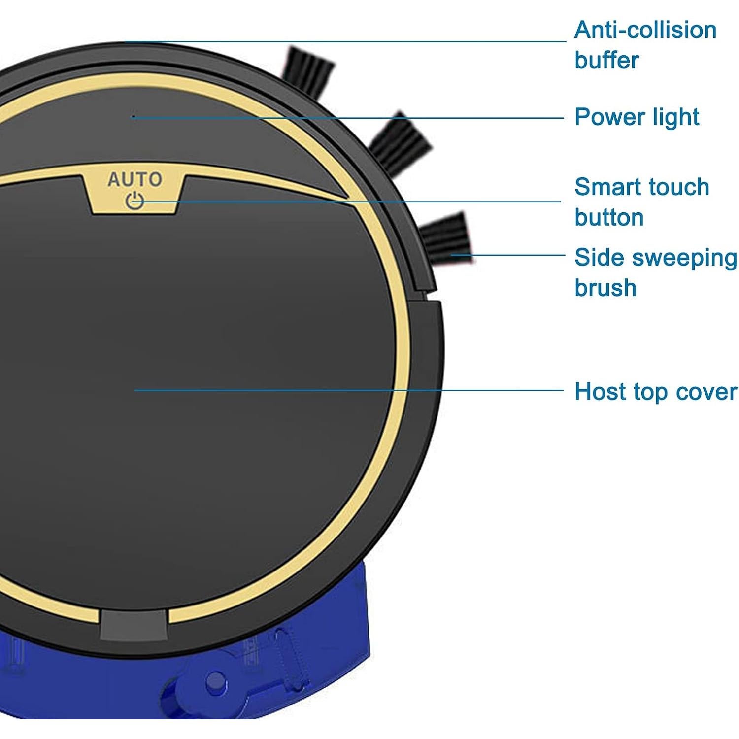 Aspiradora Robot Inteligente ZGEXING RS300 2800Pa 3 en 1 Negro