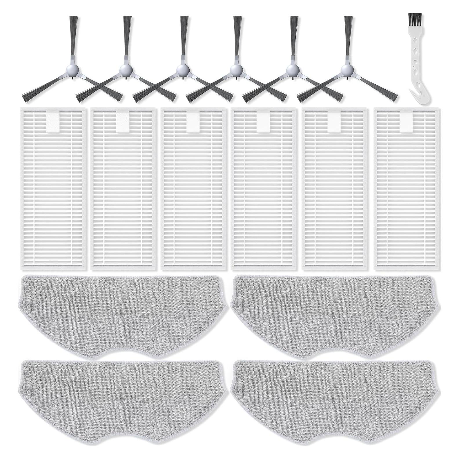 Kits de Repuesto para Aspiradora ROPVACNIC S1 A1 - 4 Paños, 6 Filtros, 6 Cepillos