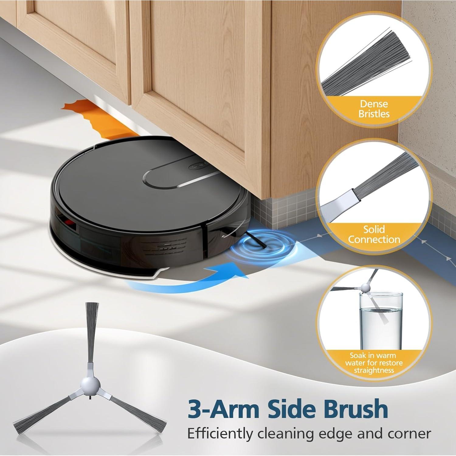 Kits de Repuesto para Aspiradora ROPVACNIC S1 A1 - 4 Paños, 6 Filtros, 6 Cepillos