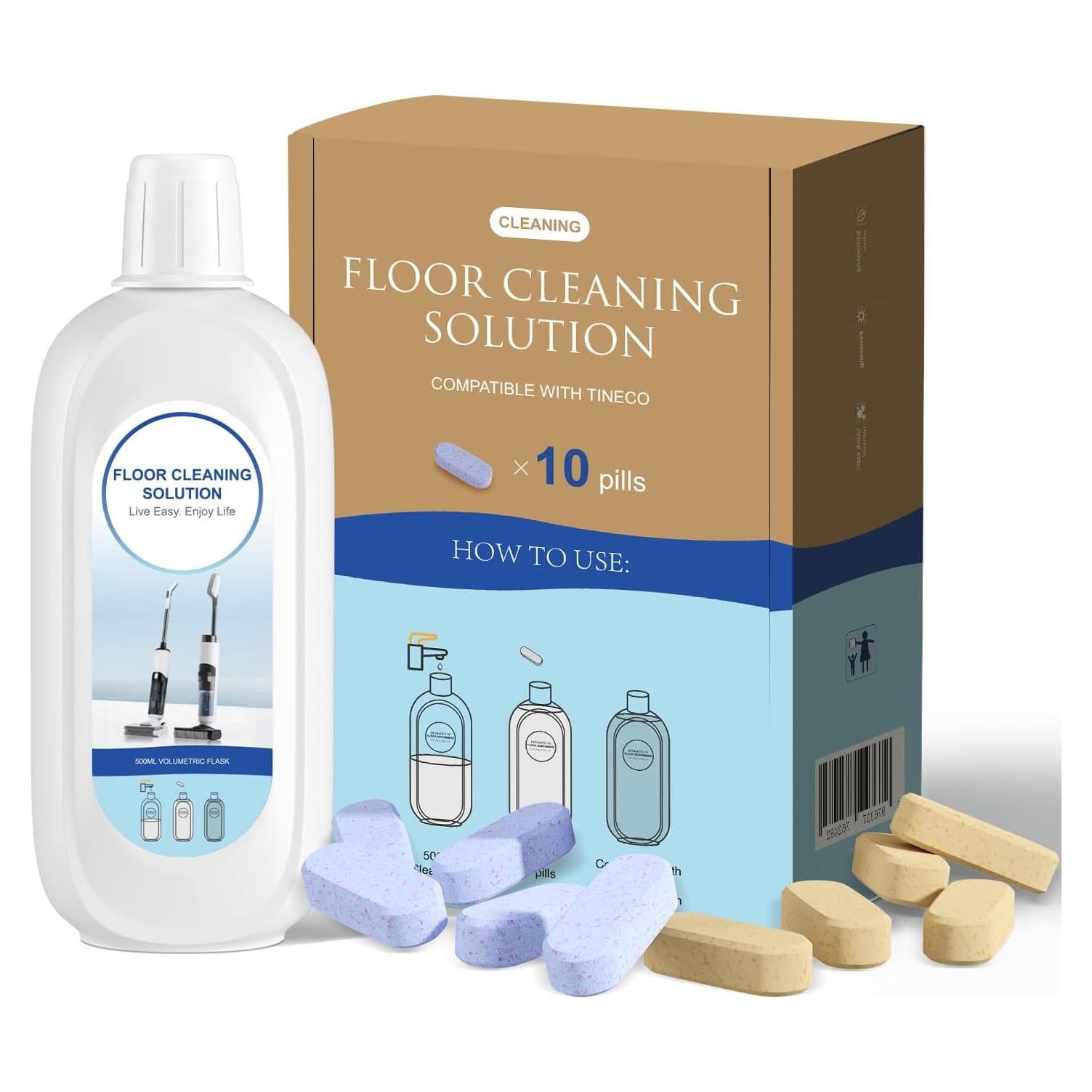 10 Botellas Limpiador de Suelos Tineco 500ml Aromas Lavanda Naranja