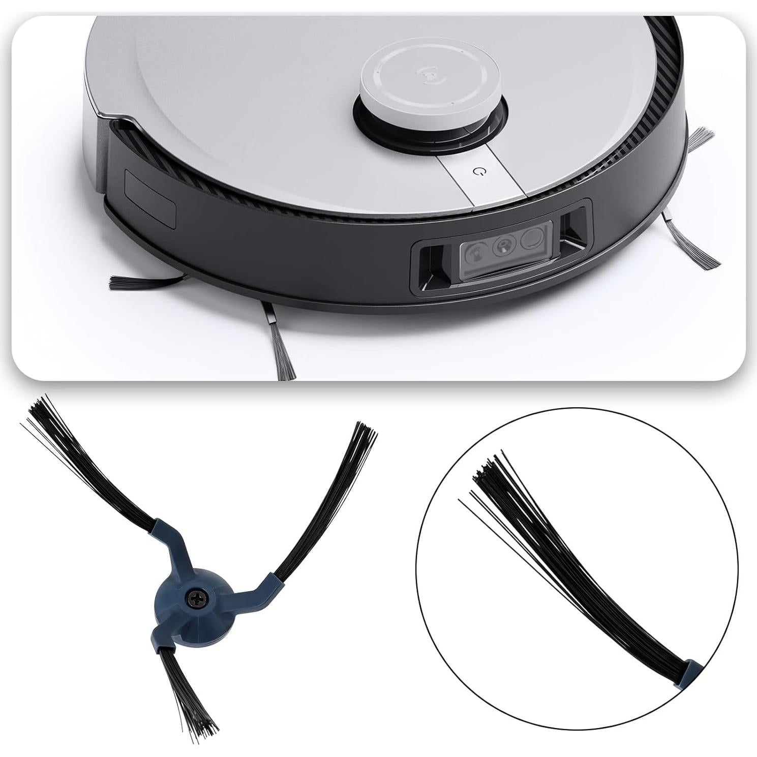 10 Piezas Cepillo Lateral para Aspiradora Robot EUFY X10 Pro