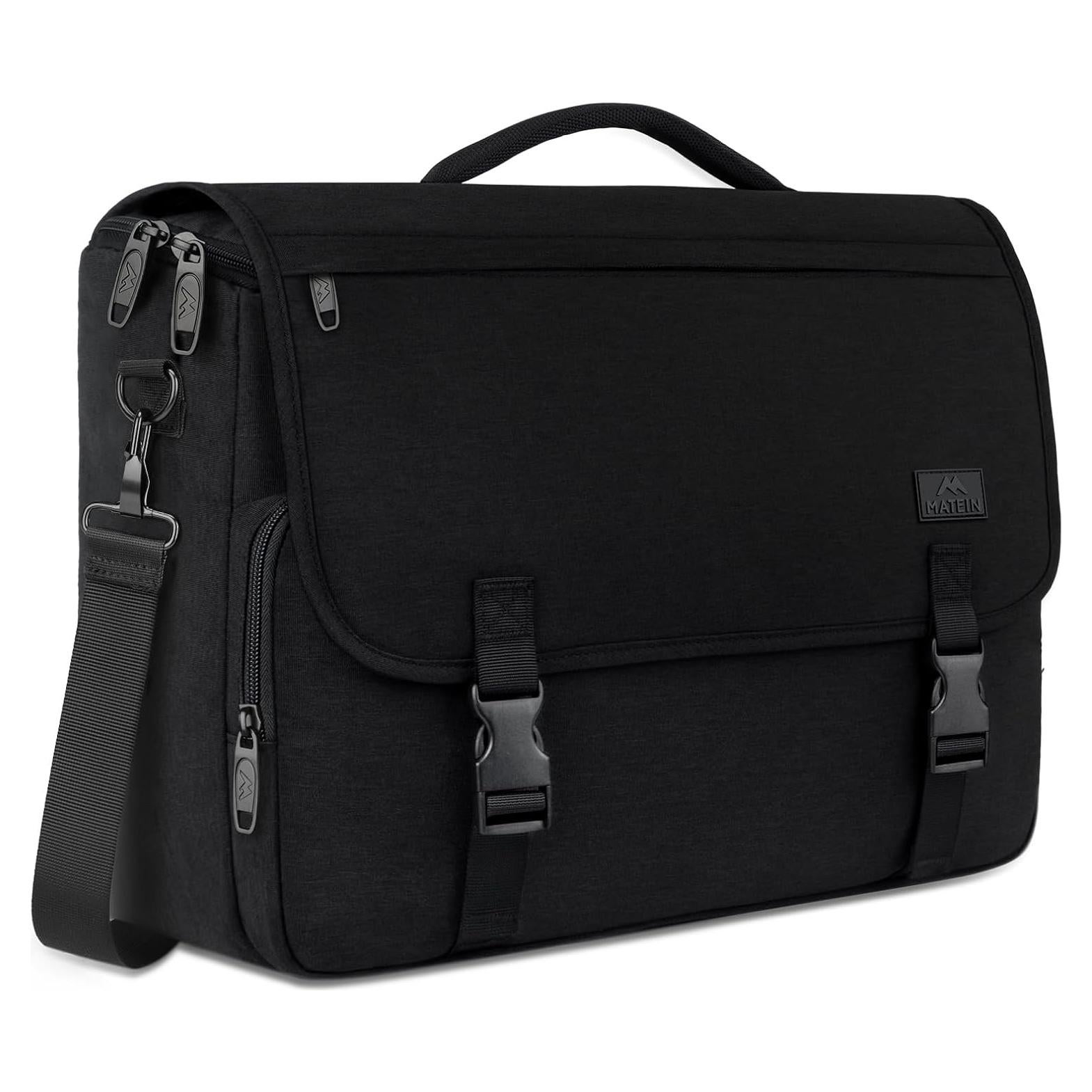 MATEIN Bolsa Mensajera Negra 15.6" Resistente al Agua