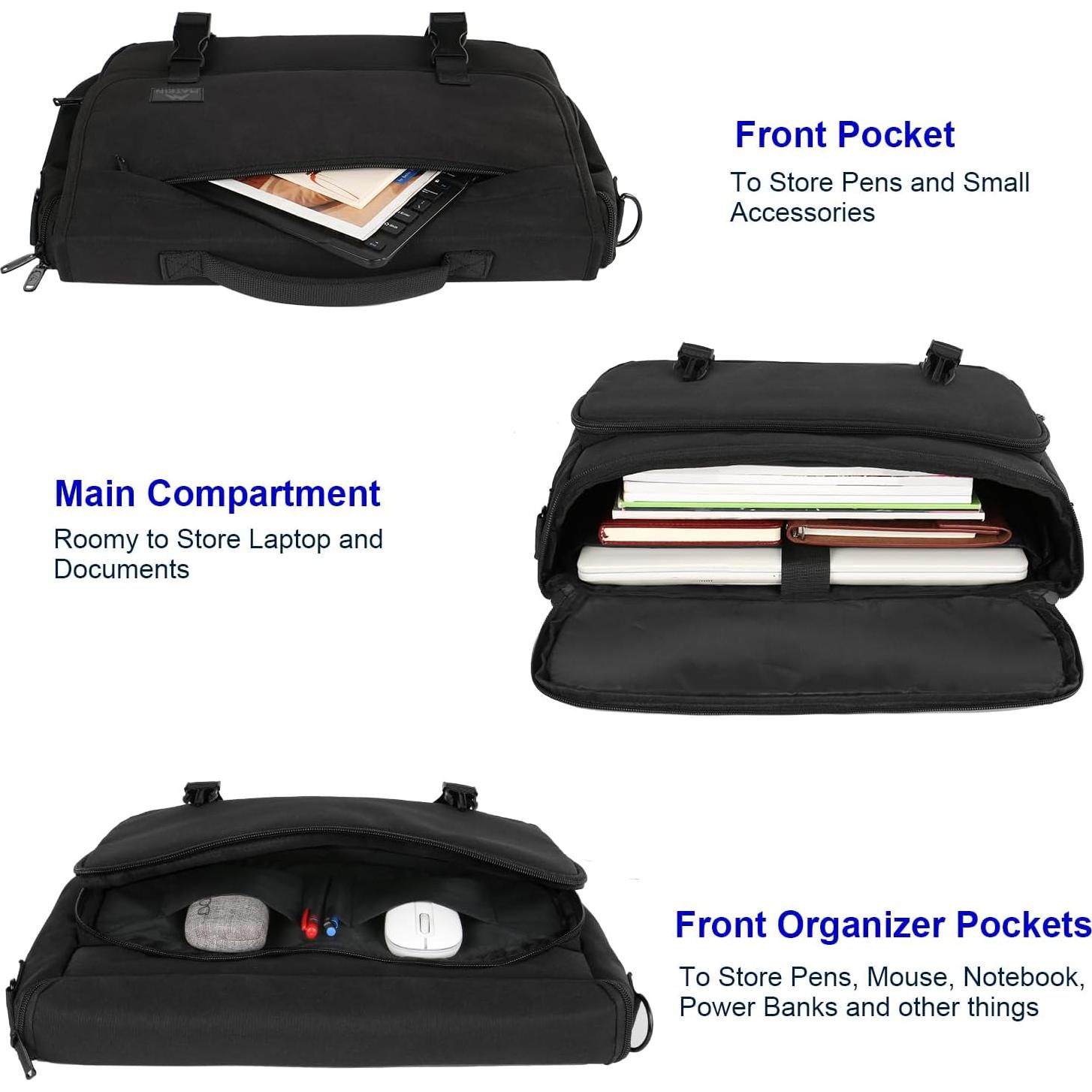 MATEIN Bolsa Mensajera Negra 15.6" Resistente al Agua