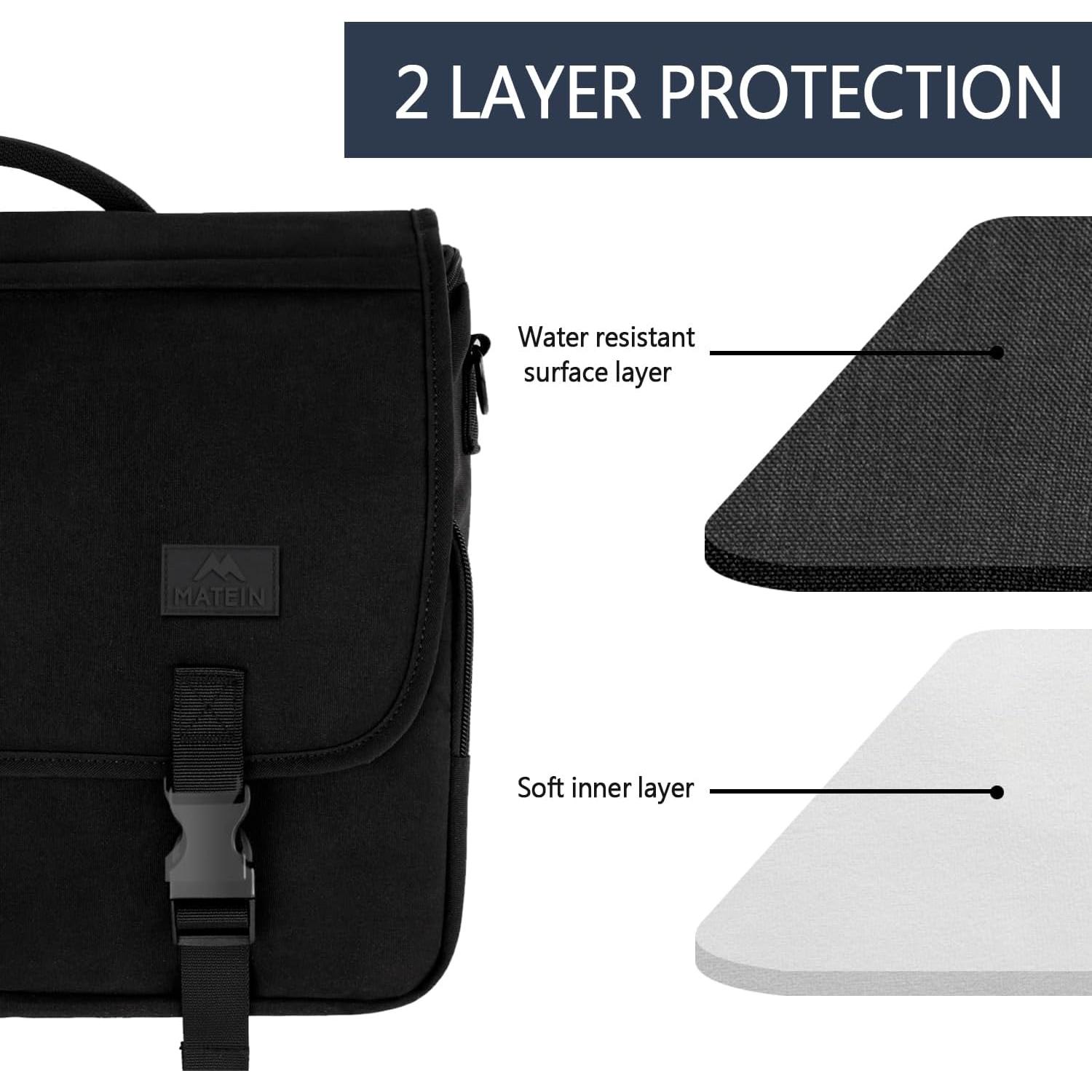 MATEIN Bolsa Mensajera Negra 15.6" Resistente al Agua