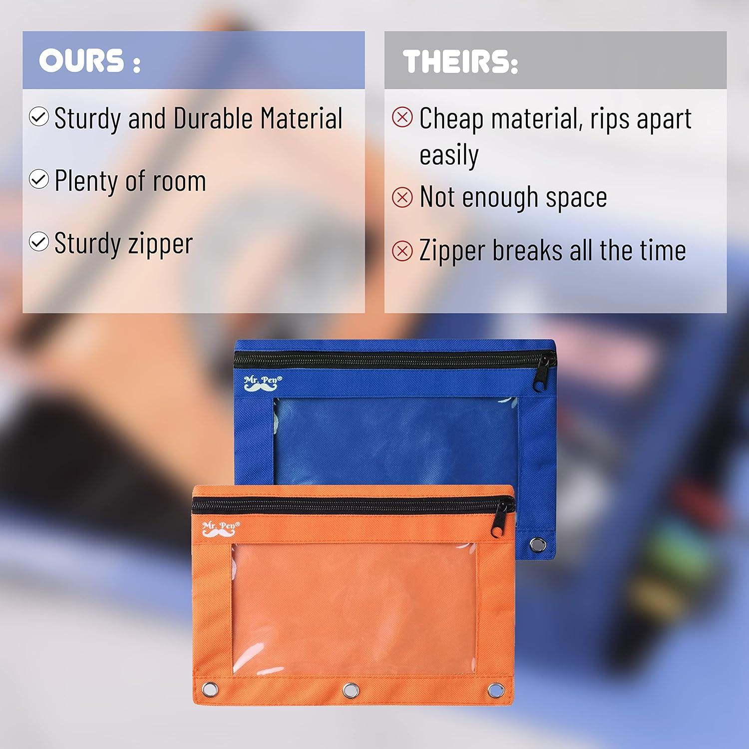 Estuche de Lápices Mr. Pen 2 Paquete Azul y Naranja