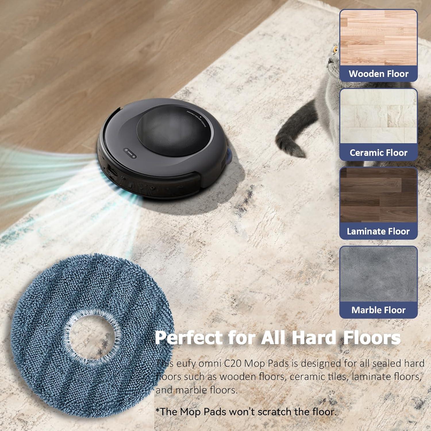 Repuestos eufy C20 Omni: 6 Bolsas de Polvo + 6 Almohadillas