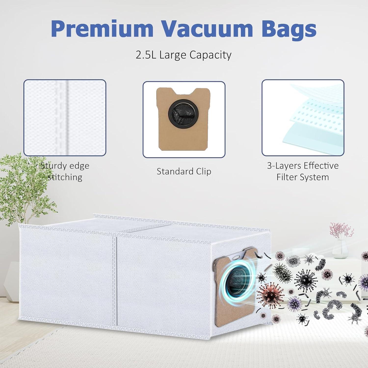 Repuestos eufy C20 Omni: 6 Bolsas de Polvo + 6 Almohadillas