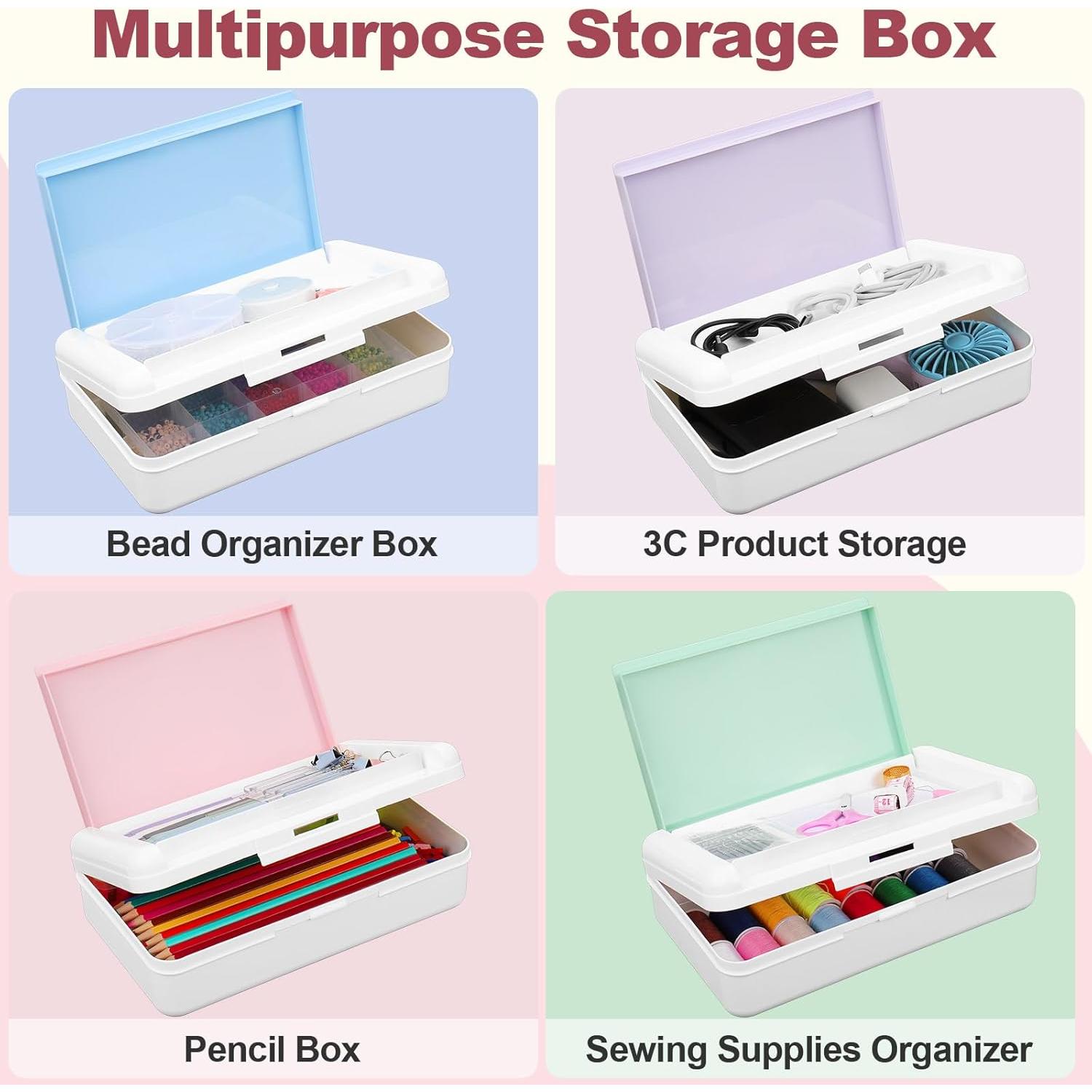 Estuche de Lápices Meiikun Doble Capa Rosa 20.57x11.94cm