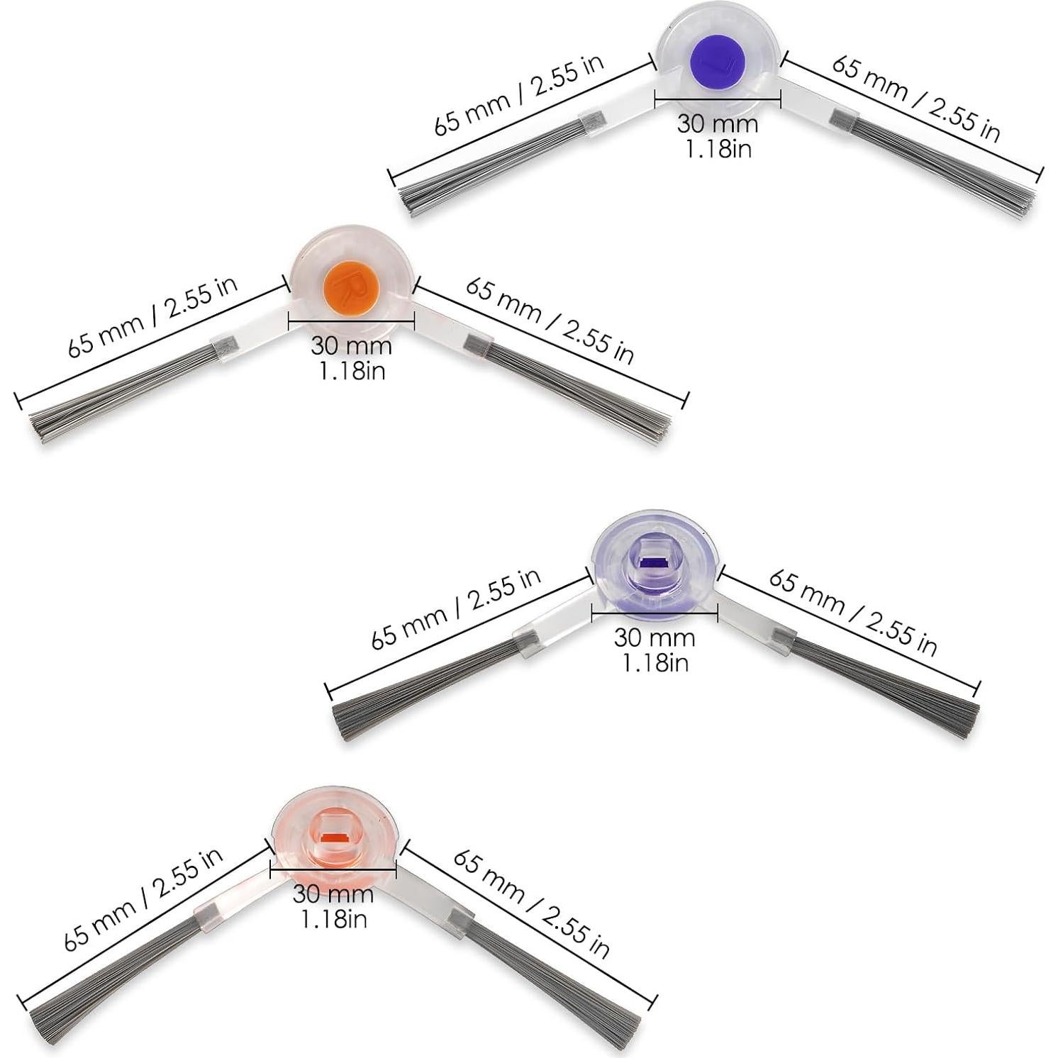 10 Piezas Cepillos Laterales MIBUMIKI para Narwal Freo