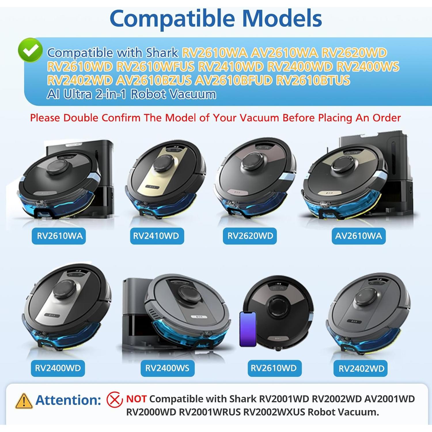 Almohadillas de Reemplazo JORAIR AV2610WA para Aspiradora Robot