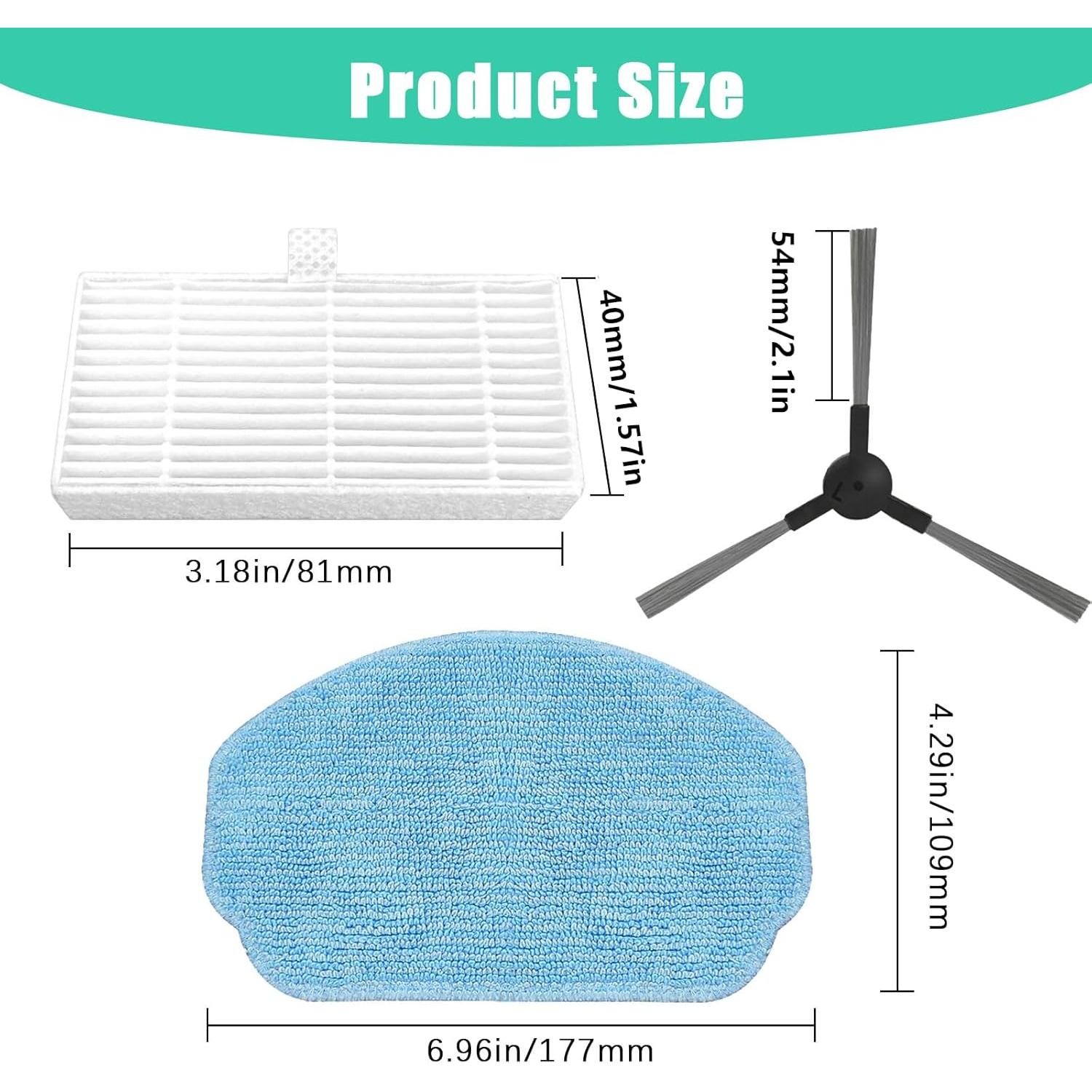 Kit de Accesorios Kingsea para Aspiradora BR150/BR151 - 4 Cepillos, 2 Filtros HEPA, 2 Paños de Mopa