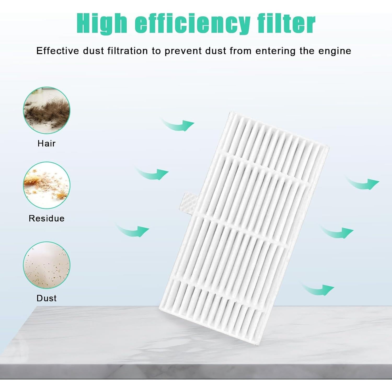 Kit de Accesorios Kingsea para Aspiradora BR150/BR151 - 4 Cepillos, 2 Filtros HEPA, 2 Paños de Mopa