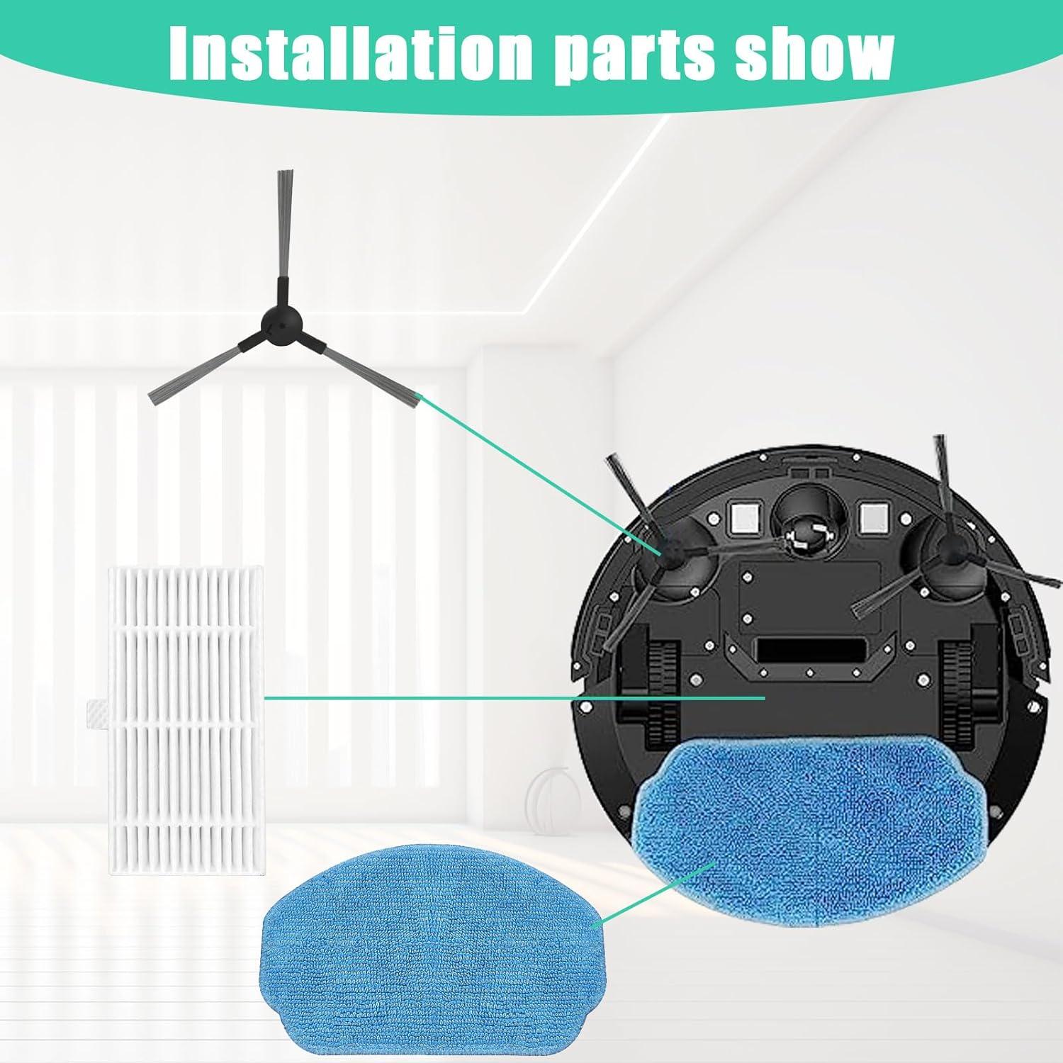 Kit de Accesorios Kingsea para Aspiradora BR150/BR151 - 4 Cepillos, 2 Filtros HEPA, 2 Paños de Mopa