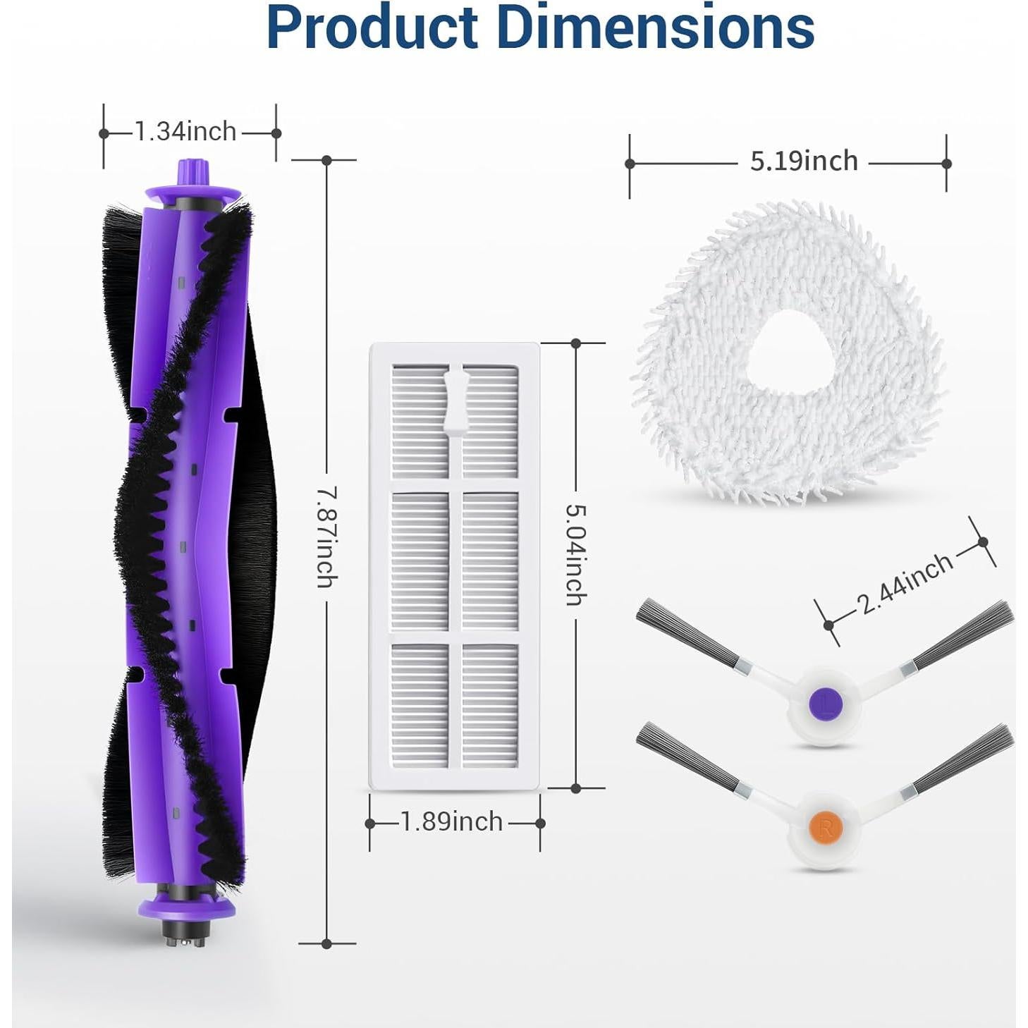 Kit de Repuestos 16 Piezas para Aspiradora Robot Narwal Freo