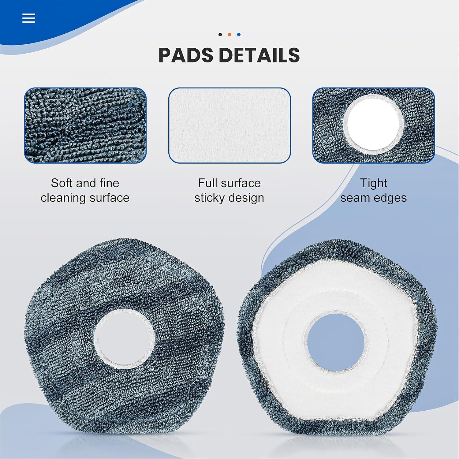 8 Almohadillas de Mopa AnDongo para Eufy X10 Pro Omni/X9 Pro