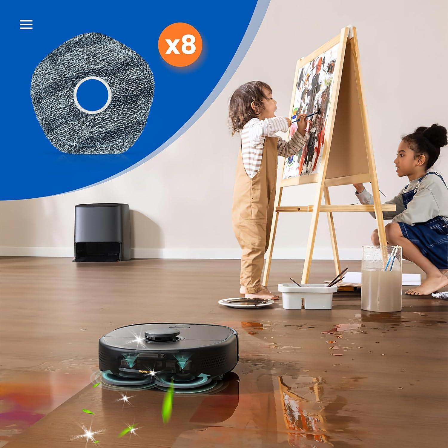 8 Almohadillas de Mopa AnDongo para Eufy X10 Pro Omni/X9 Pro