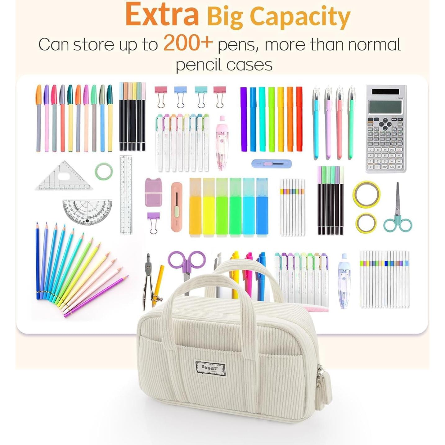 Estuche Grande Sooetz Negro con 5 Compartimentos