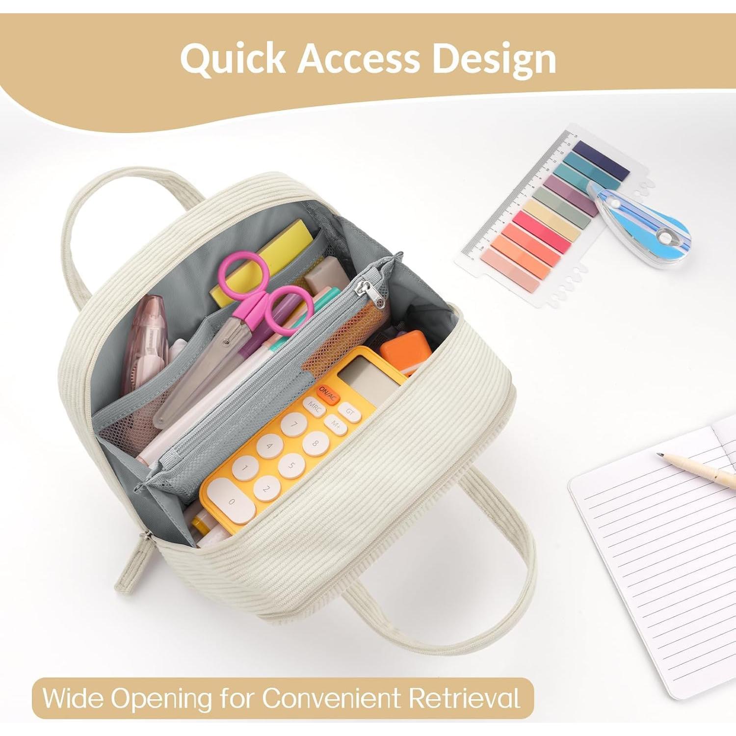 Estuche Grande Sooetz Negro con 5 Compartimentos