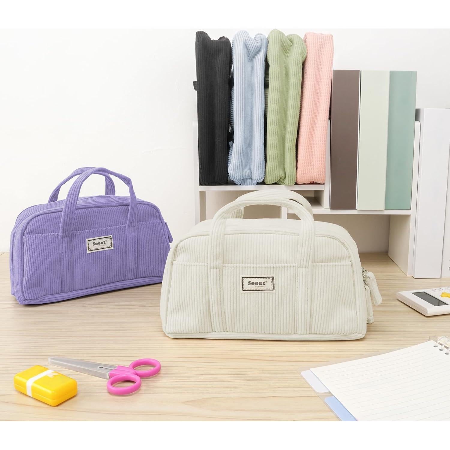 Estuche Grande Sooetz Negro con 5 Compartimentos