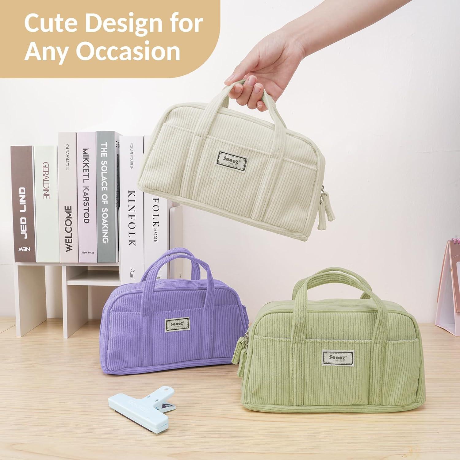 Estuche Grande Sooetz Negro con 5 Compartimentos