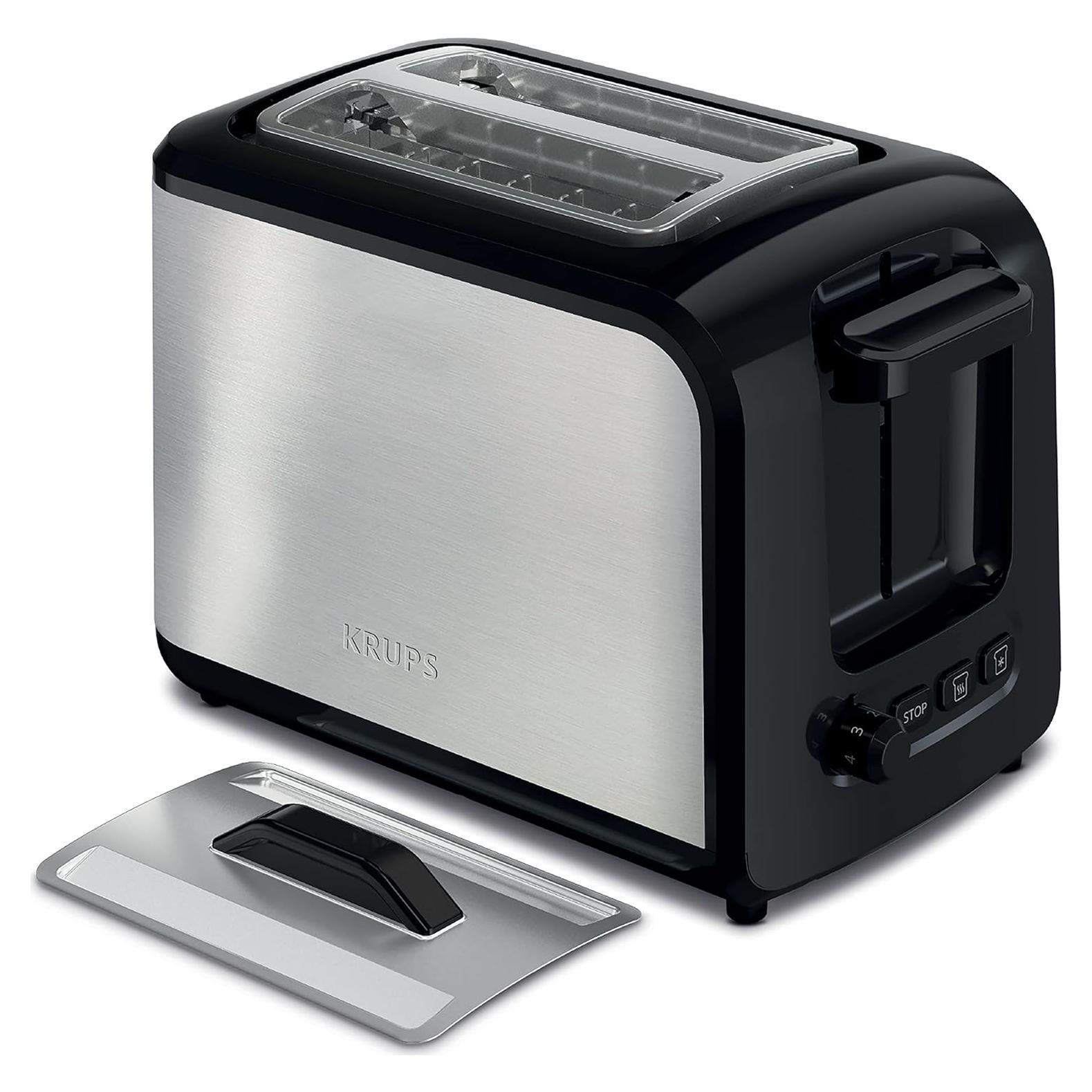 Tostadora KRUPS de 2 Rebanadas Acero Inoxidable 7 Niveles