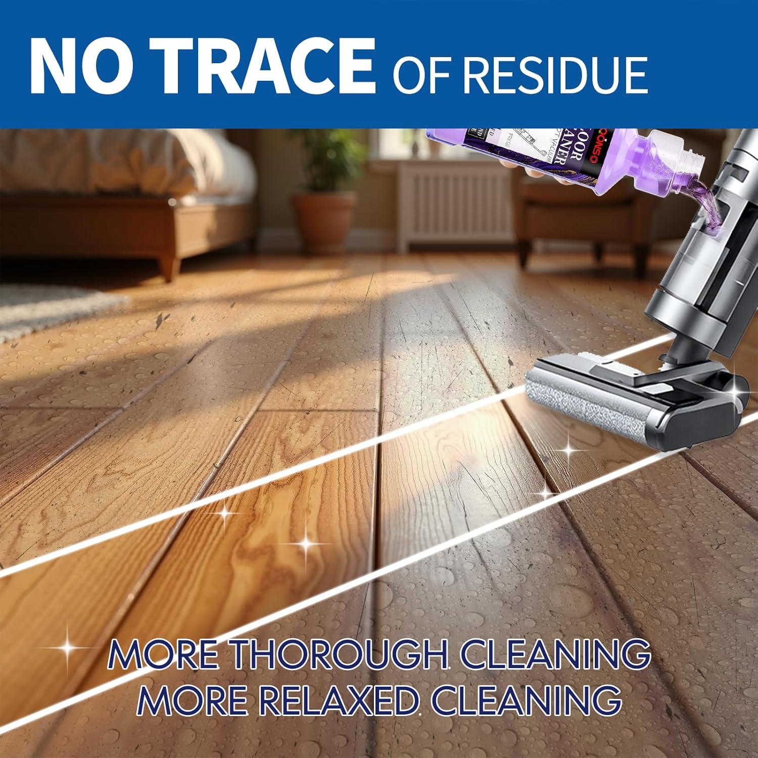 Low Foam Robot Vacuum Floor Cleaning Concentrate Solution Compatible for Roborock Q5 Max, Tineco, iFloor, 8.45 Fl Oz 250ml