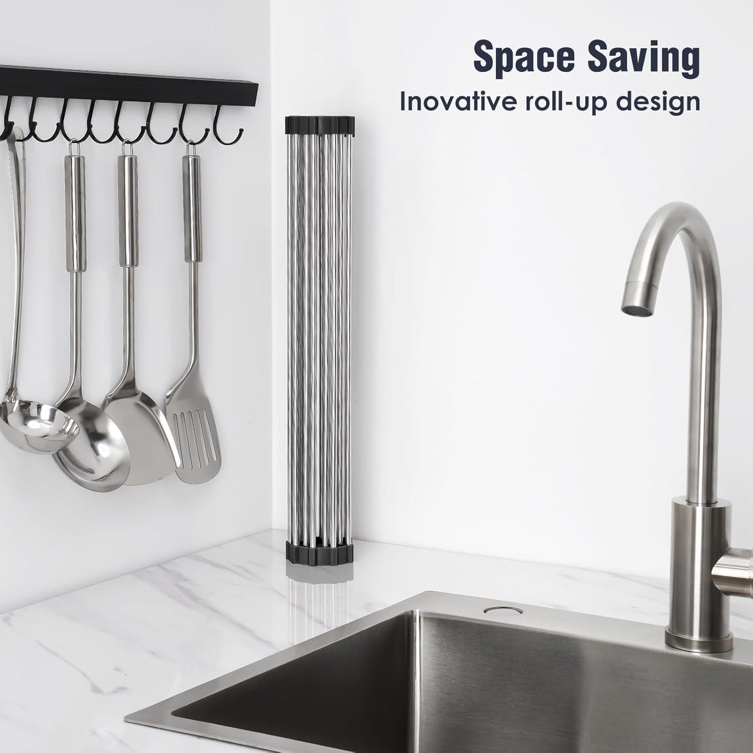 Estante de Secado Plegable Tomorotec 44.9x31.8cm Acero Inoxidable