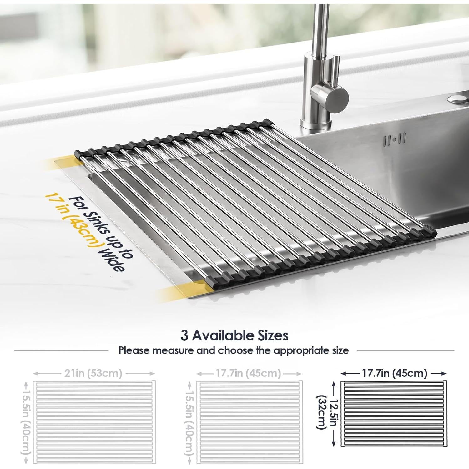 Estante de Secado Plegable Tomorotec 44.9x31.8cm Acero Inoxidable