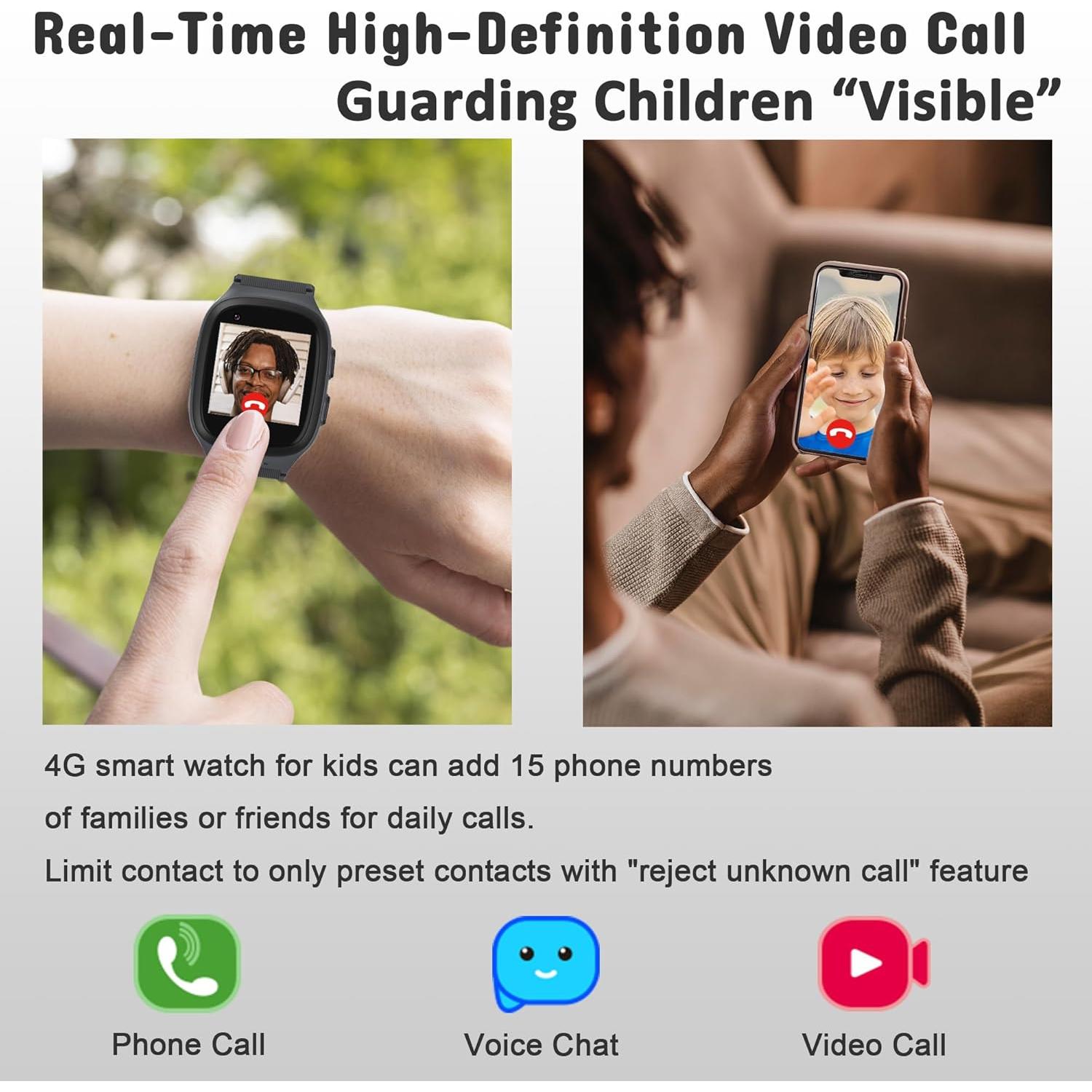 Reloj Inteligente 4G Citfis LT31 GPS para Niños Negro