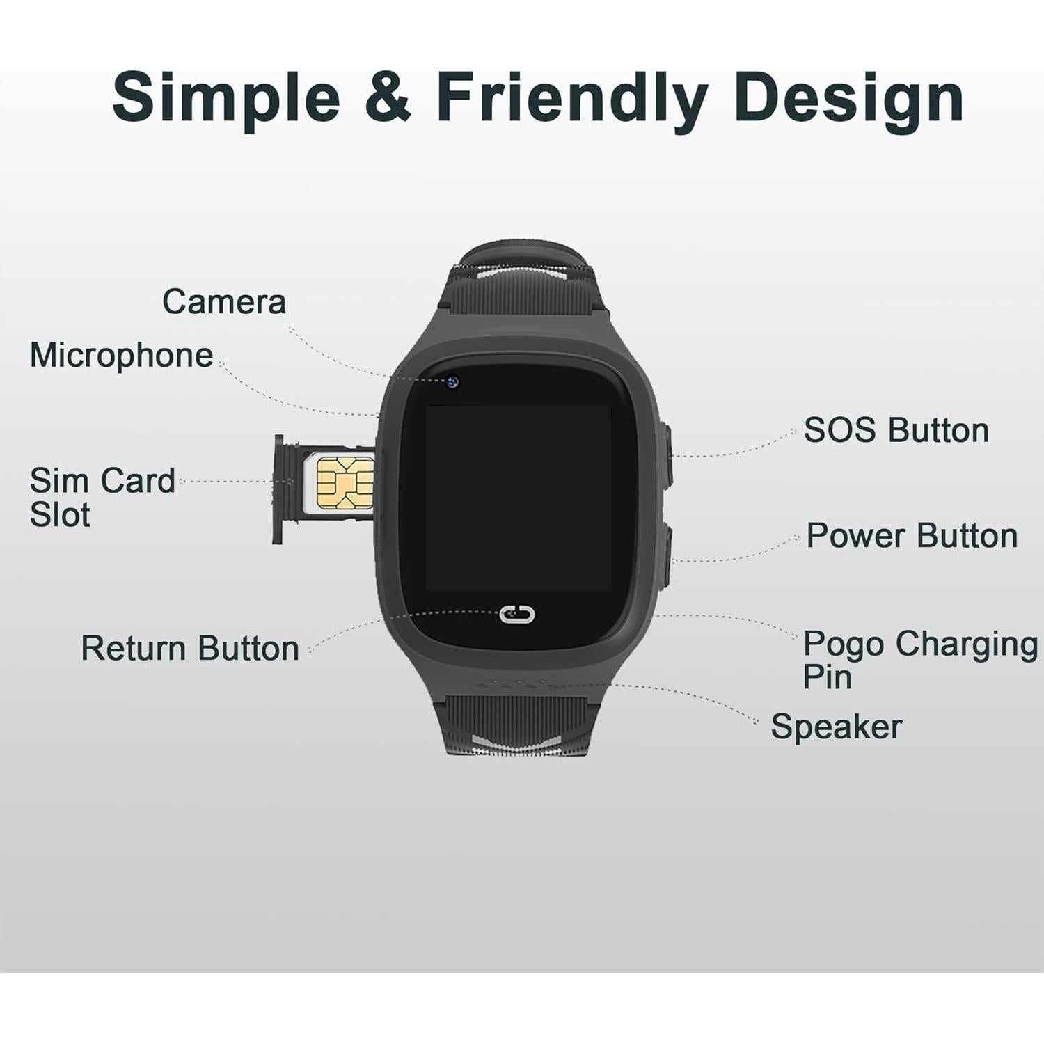 Reloj Inteligente 4G Citfis LT31 GPS para Niños Negro