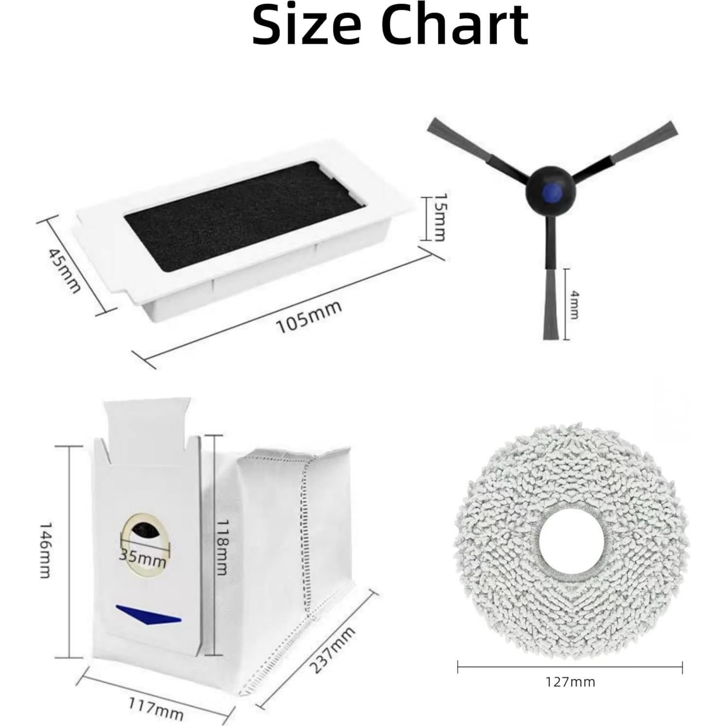 Accesorios para Aspiradora Robot Kospetsin M12 Pro - 16 Piezas