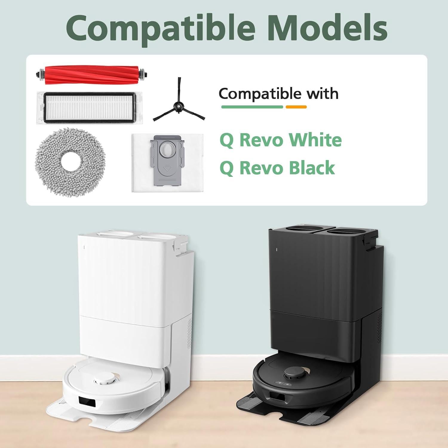 15 Piezas de Repuesto para Aspiradora Robot Q Revo - Accesorios