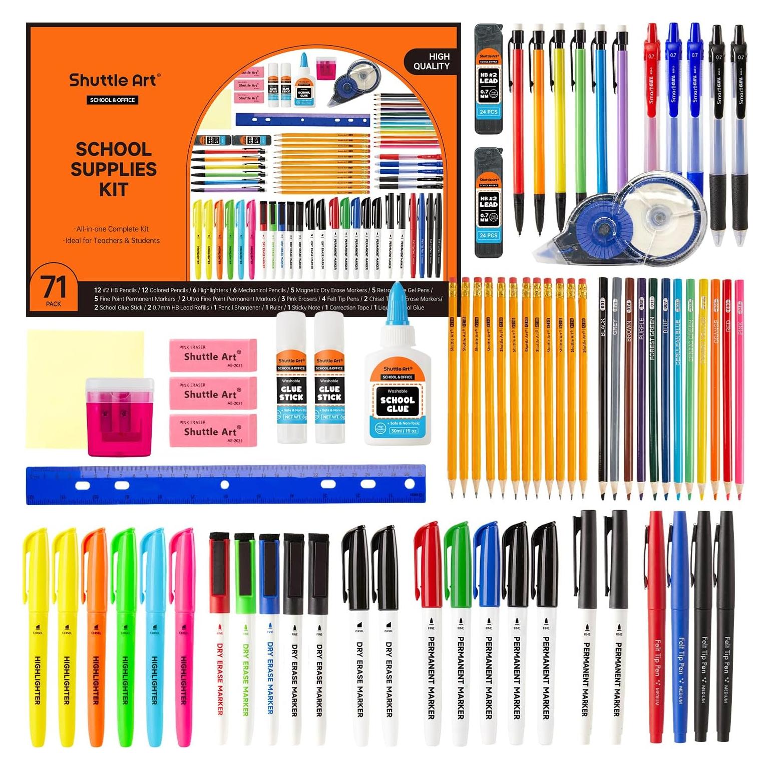 Kit Escolar 71 Piezas Shuttle Art para Regreso a Clases