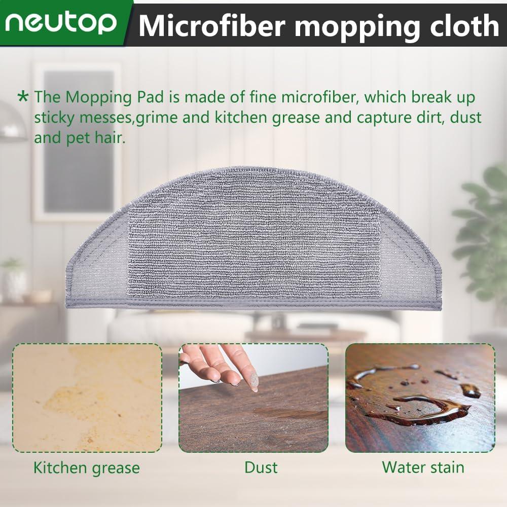 Paños de Limpieza Lavables Neutop para eufy RoboVac X8 - 6 Pack