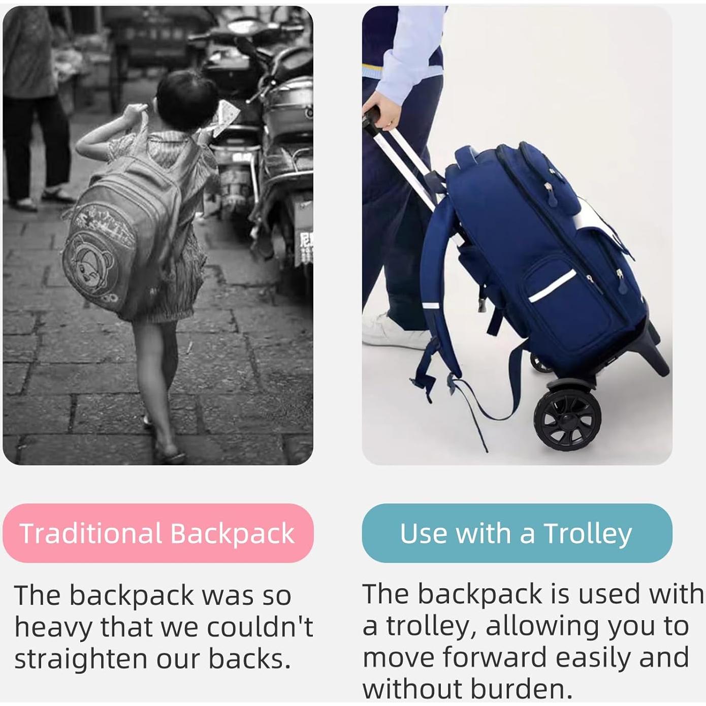 Carro de Mochila HapBoby TK05 con Ruedas Grandes y Plegable