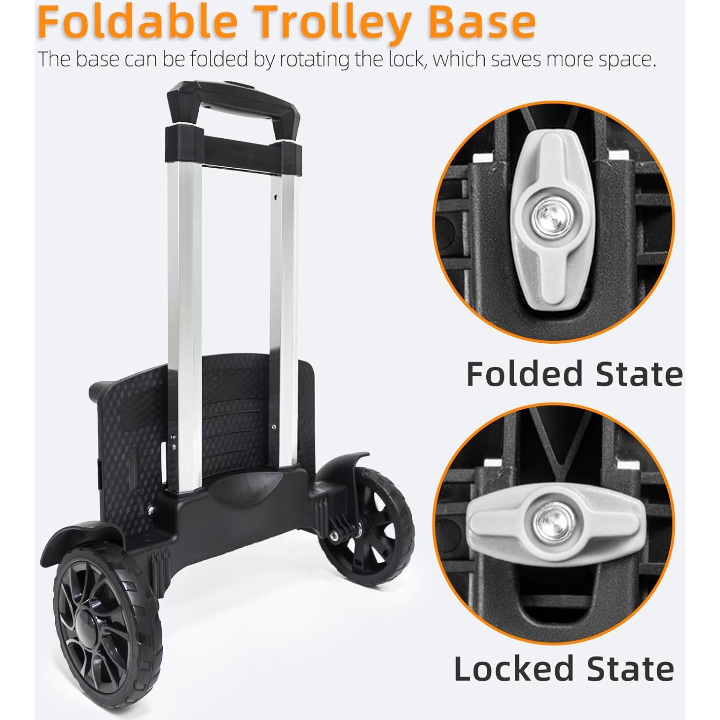 Carro de Mochila HapBoby TK05 con Ruedas Grandes y Plegable