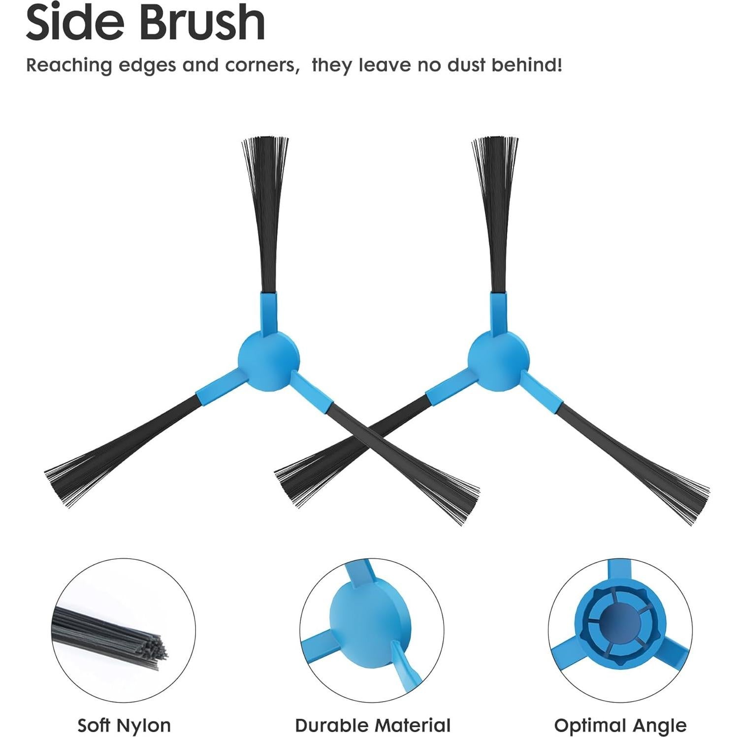 Kit de Reemplazo para Aspiradora Robot Extravis - 4 Cepillos, 4 Filtros HEPA, 4 Bolsas, 4 Paños