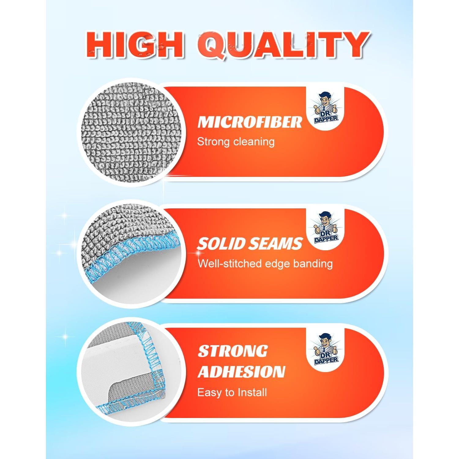 Paquete de 6 Paños de Mopa Microfibra DR DAPPER para iRobot Roomba